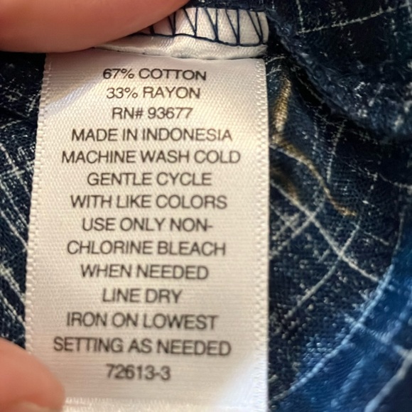 NWT XXL a.n.a BLUE & FLORAL PRINT LONG SLEEVED TOP - Picture 8 of 8